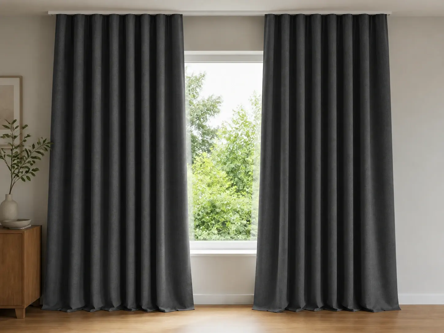 Grey Sheer · Anthracite Drape · Inox Rod
