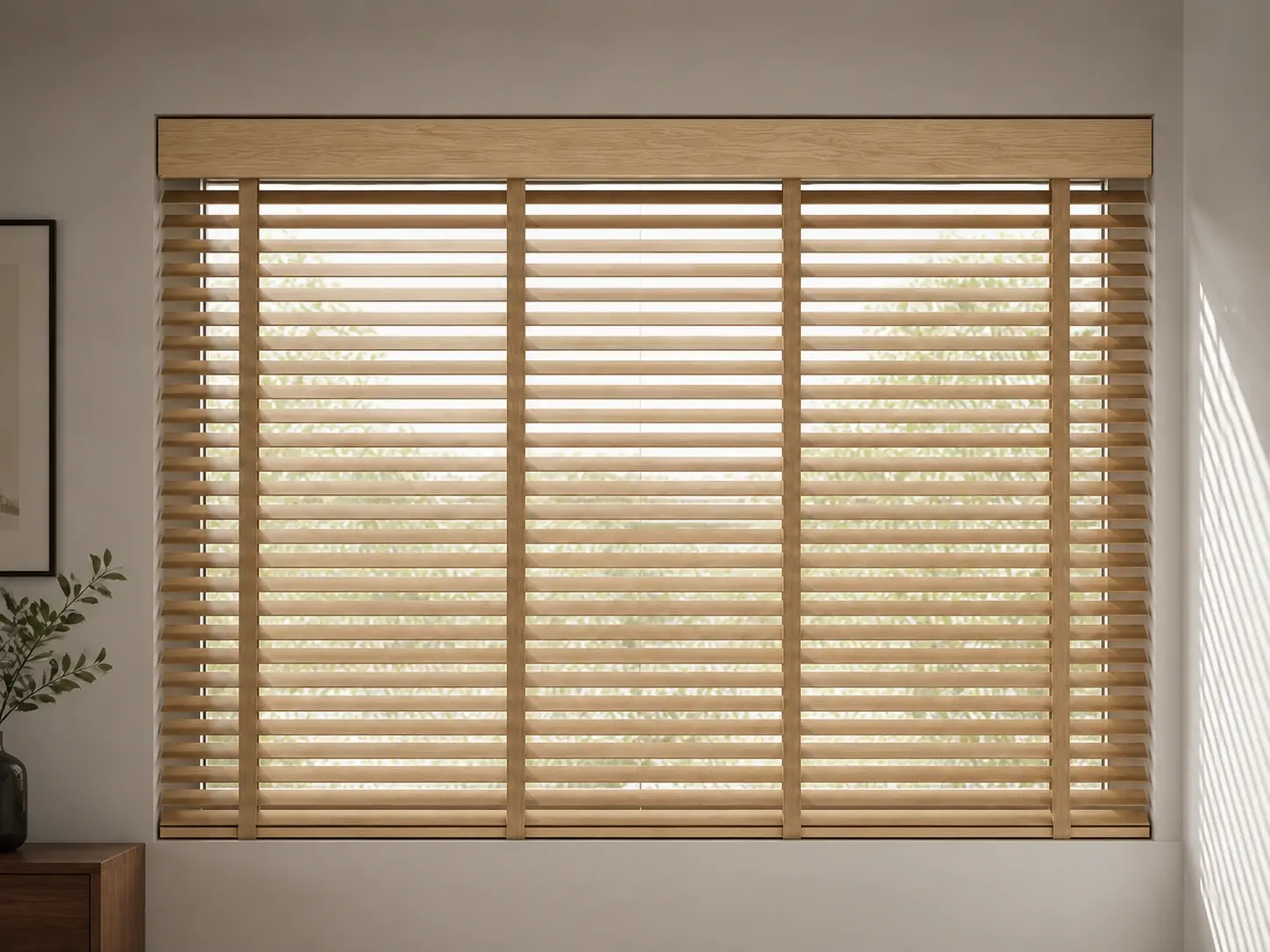 Natural Oak Wooden Blind