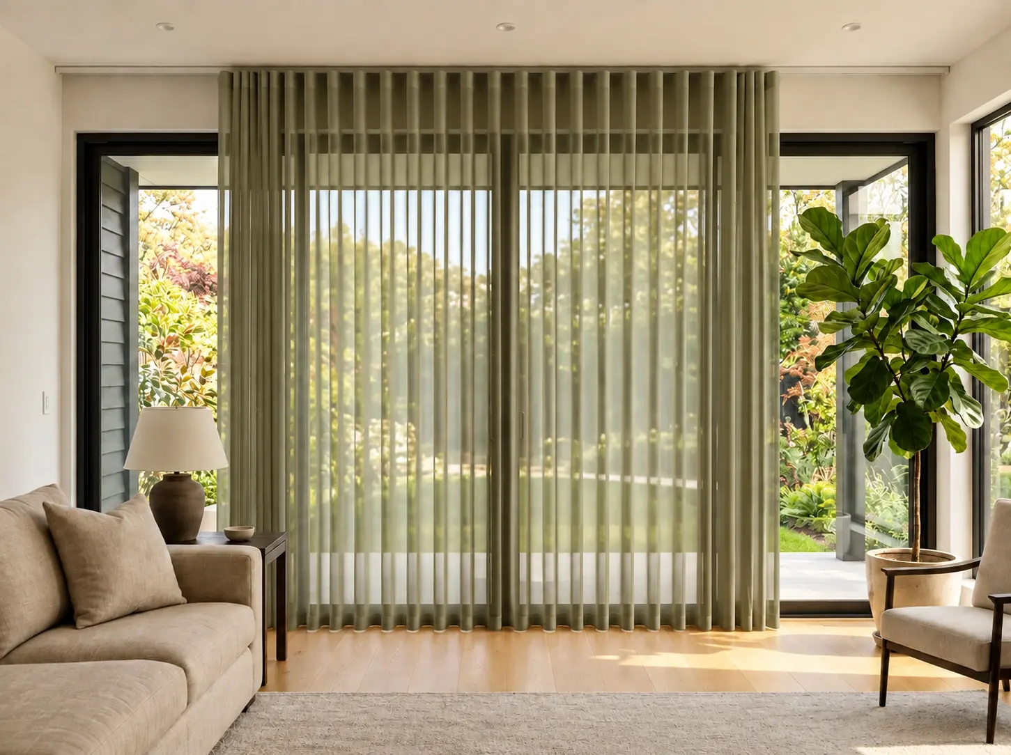 Khaki Vertical Blind