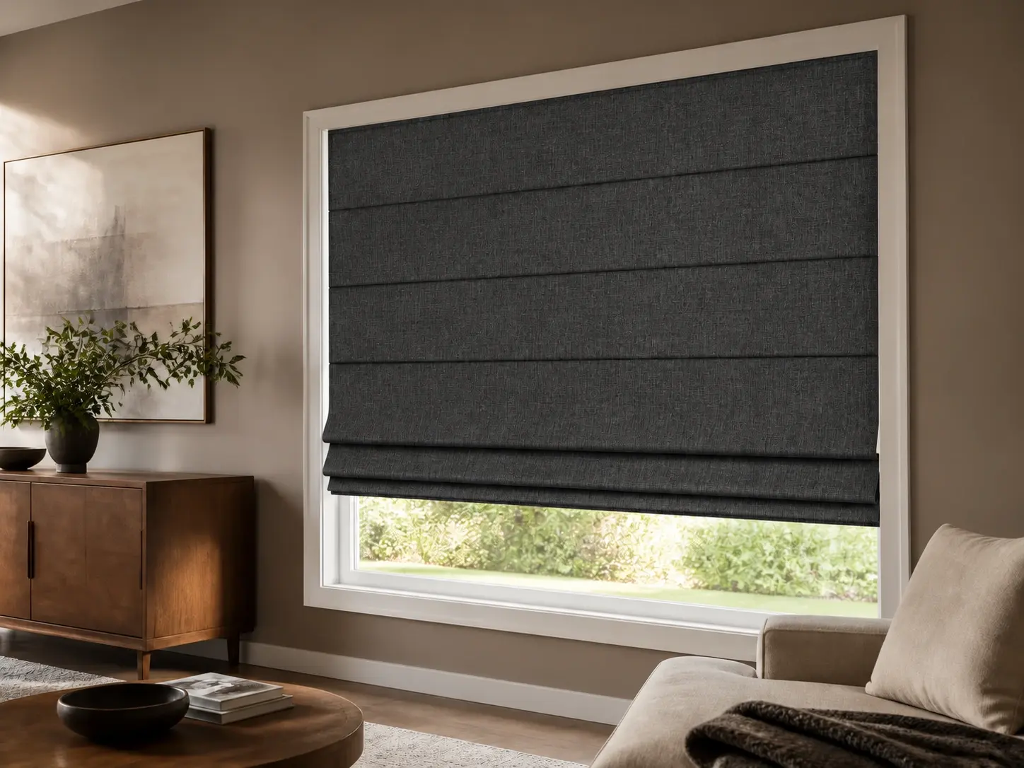 Anthracite Roman Blind